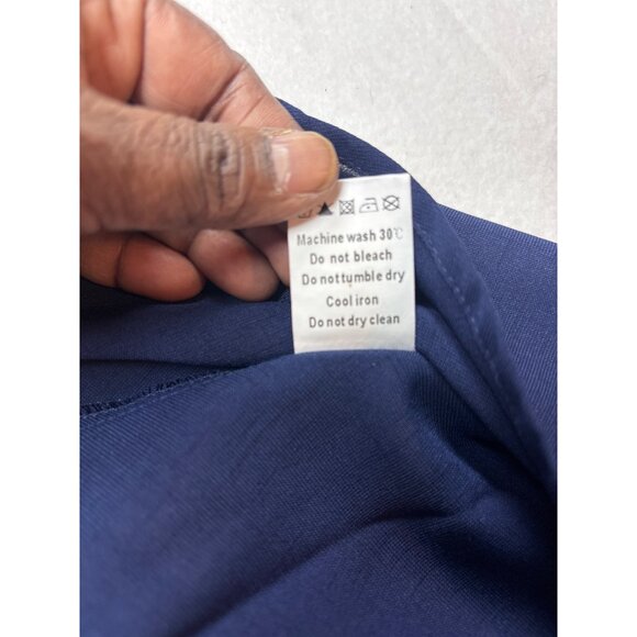 Allegra K Womens Blue Tie Waist Blouse size M - Picture 11 of 12